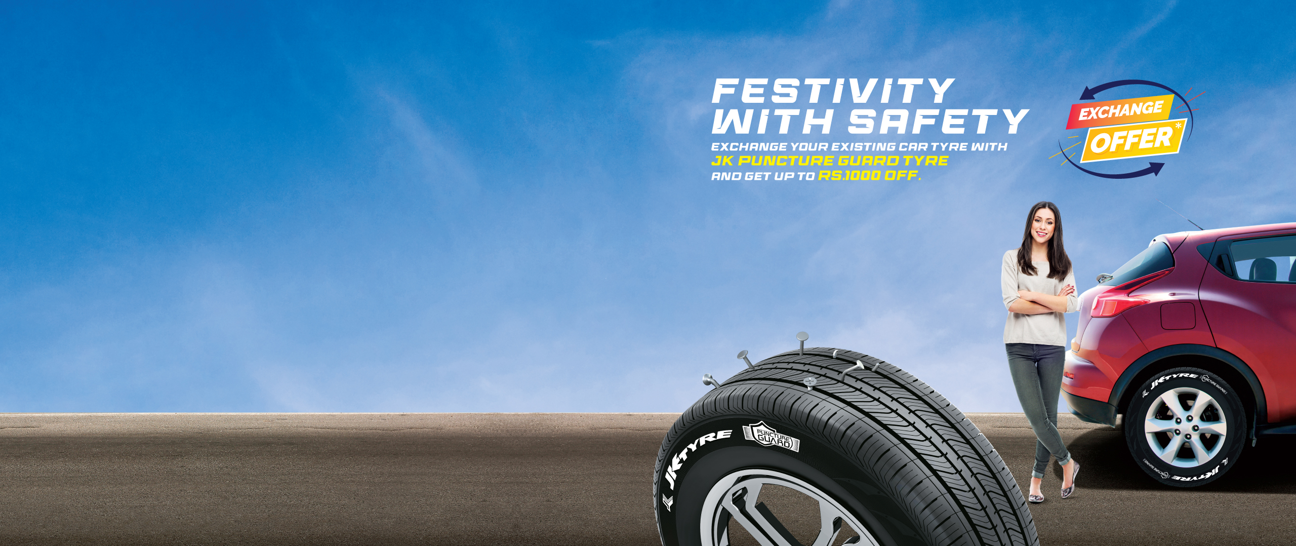 Car/2W/Bus/Truck Tyres- JK Tyre