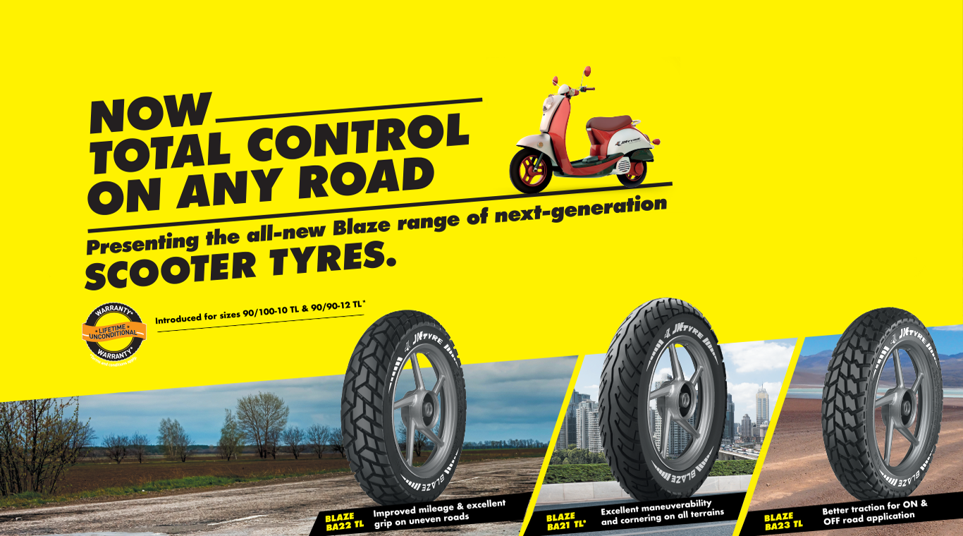 Blaze JK Tyre Motorcycle Scooter Tyre